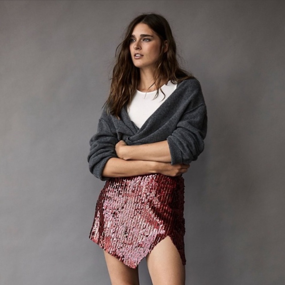 Free people mini sequins mini skirt